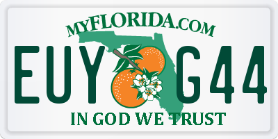 FL license plate EUYG44