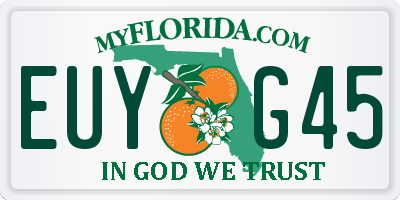 FL license plate EUYG45
