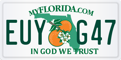 FL license plate EUYG47