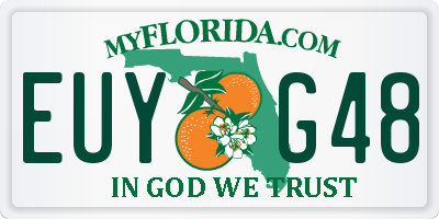 FL license plate EUYG48