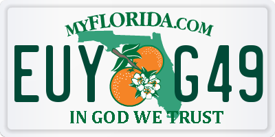FL license plate EUYG49