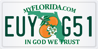 FL license plate EUYG51