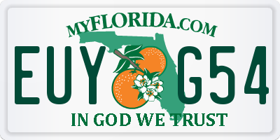 FL license plate EUYG54