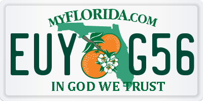 FL license plate EUYG56