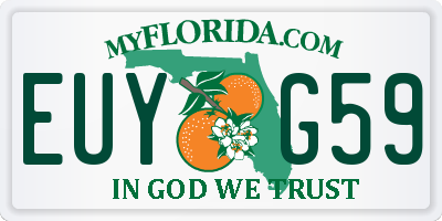 FL license plate EUYG59