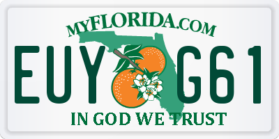 FL license plate EUYG61