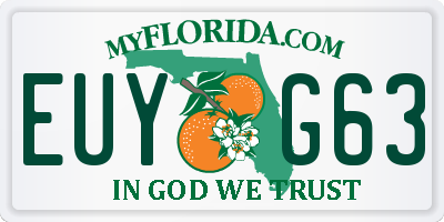 FL license plate EUYG63