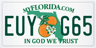 FL license plate EUYG65