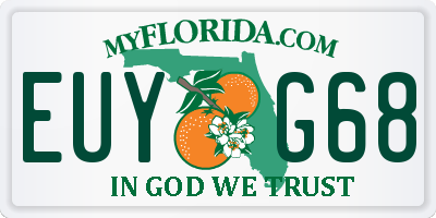 FL license plate EUYG68