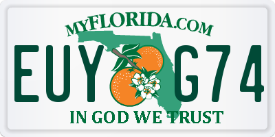 FL license plate EUYG74