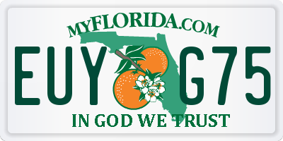 FL license plate EUYG75