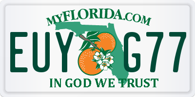 FL license plate EUYG77
