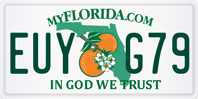 FL license plate EUYG79