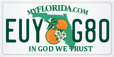 FL license plate EUYG80