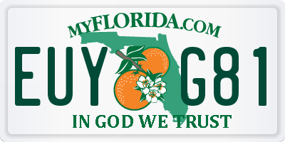FL license plate EUYG81