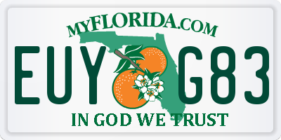 FL license plate EUYG83