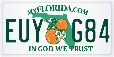 FL license plate EUYG84