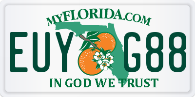 FL license plate EUYG88