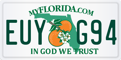 FL license plate EUYG94