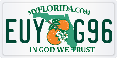FL license plate EUYG96
