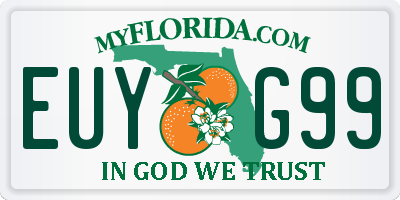 FL license plate EUYG99