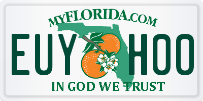 FL license plate EUYH00