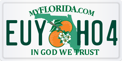 FL license plate EUYH04
