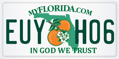 FL license plate EUYH06