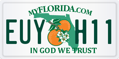 FL license plate EUYH11