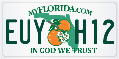 FL license plate EUYH12