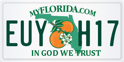 FL license plate EUYH17