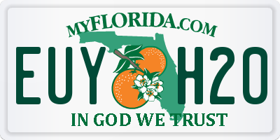FL license plate EUYH20