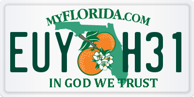 FL license plate EUYH31