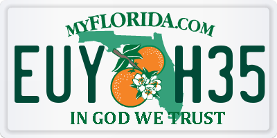 FL license plate EUYH35
