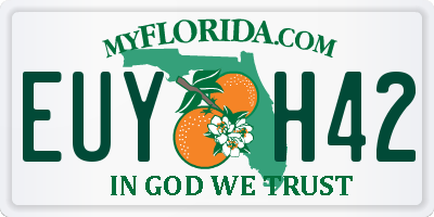 FL license plate EUYH42