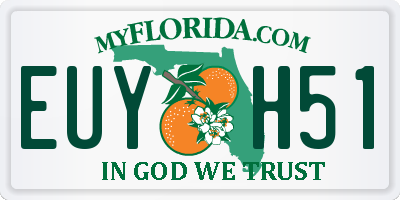 FL license plate EUYH51