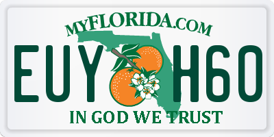 FL license plate EUYH60