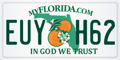 FL license plate EUYH62