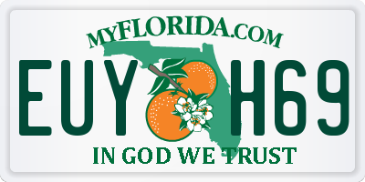 FL license plate EUYH69