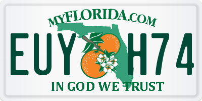 FL license plate EUYH74