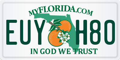 FL license plate EUYH80
