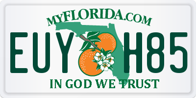 FL license plate EUYH85