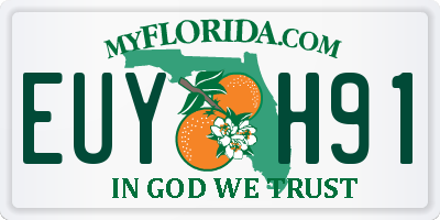 FL license plate EUYH91