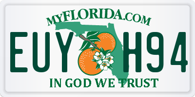 FL license plate EUYH94