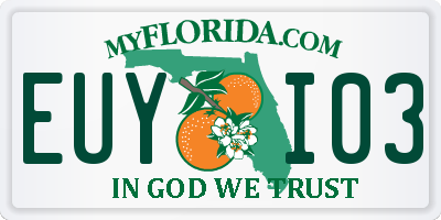 FL license plate EUYI03