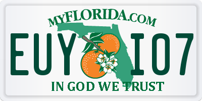 FL license plate EUYI07