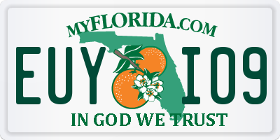 FL license plate EUYI09