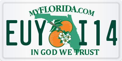FL license plate EUYI14