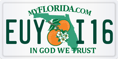 FL license plate EUYI16