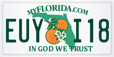 FL license plate EUYI18